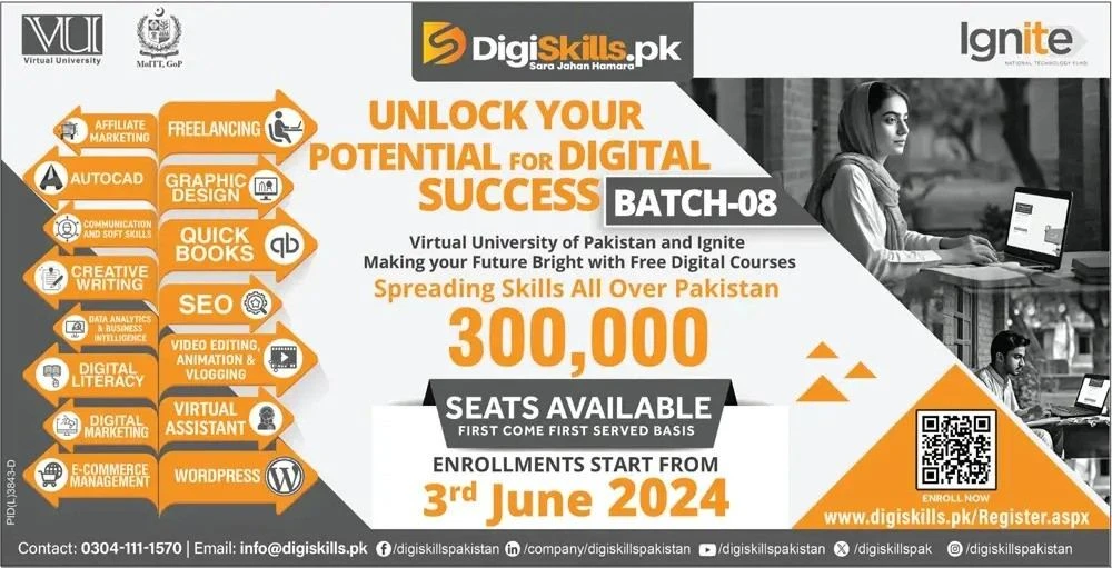 Digiskills And VU Announce Freelancing Training Courses For 300K Youth