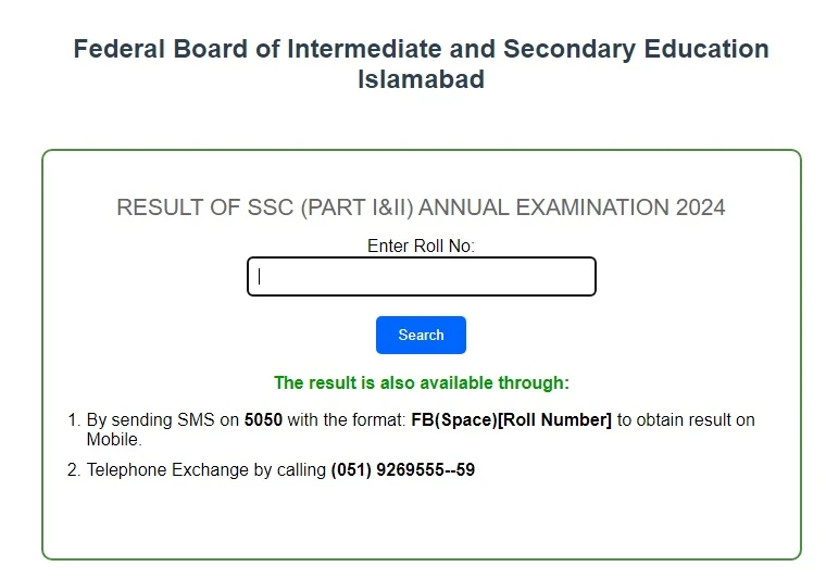 Federal Board FBISE 9th Result 2024