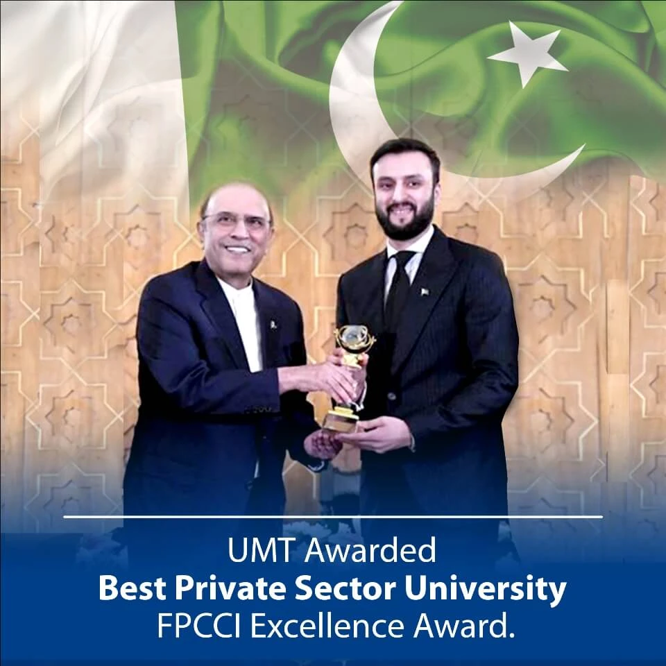 UMT recognized as best the Best Private University by FPCCI