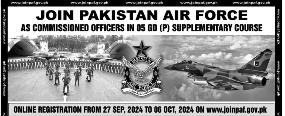 Join PAF as GD Pilot for Graduates 2024