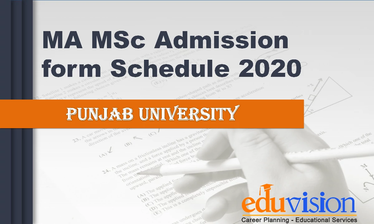 Punjab University Ma Msc Admission Form Schedule 2020