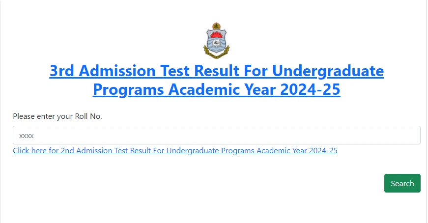 Punjab University Entry Test Result 2024 - PU Admission Test