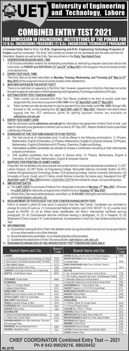 Uet Lahore Ecat For Engineering 21 Pattern Wieghtage Past Papers Aggregate And Merit