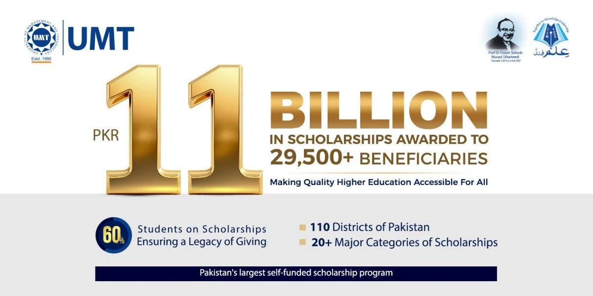 UMT Awards 11 Billion Rupees in Scholarships to Over 29500 Beneficiaries