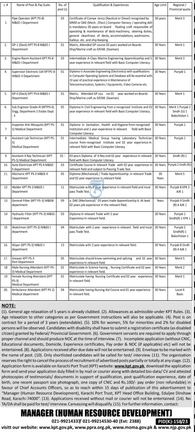 KPT Karachi Announces Multiple Jobs 2024   Kpt Jobs 19 7 23 