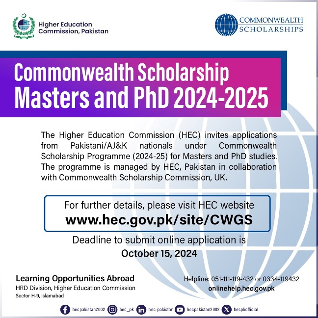 Hec Commonwealth Scholarships Uk