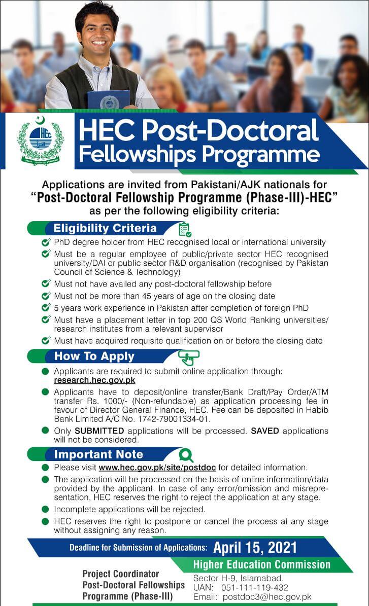 Hec Post Doctoral Fellowship Program