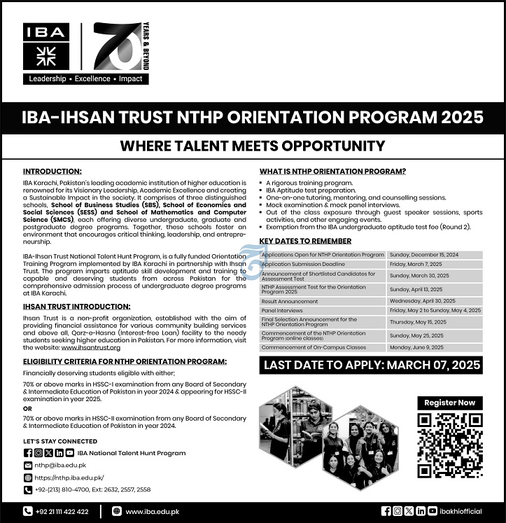 Iba Ihsan Trust Nthp Scholarships