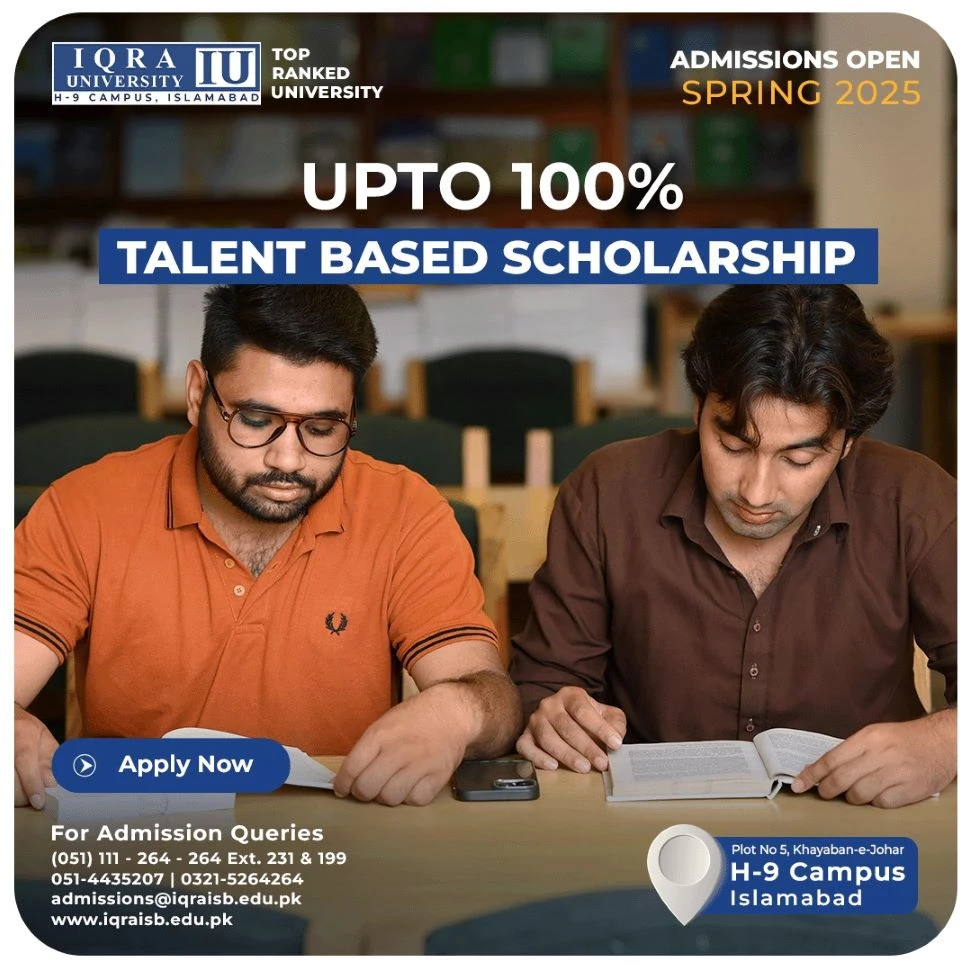 Scholarships at Iqra University Islamabad Campus (IUIC)